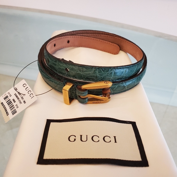 gucci alligator belt